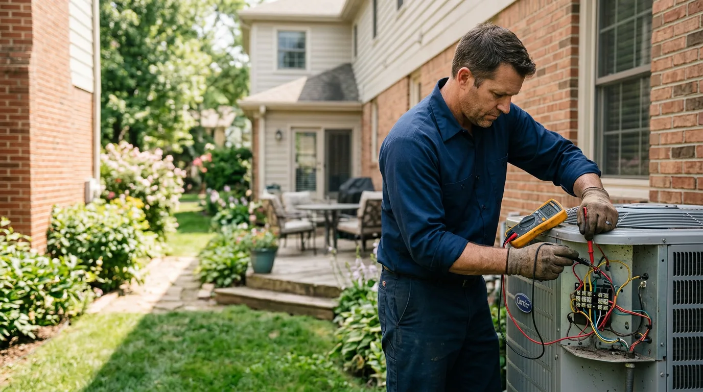 HVAC technician working near Canoga Park, CA